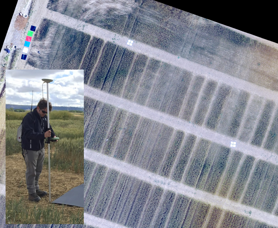 Toma de datos geométricos en dianas de campo de ensayo en Palencia